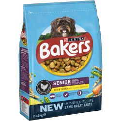 Bakers Complete Senior Chicken & Vegetables 2.85kg •